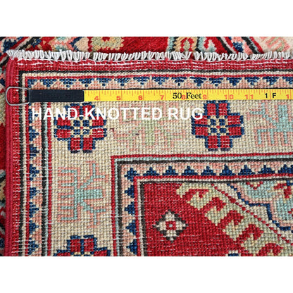 Kazak Wool Hand Knotted Rug Red 2.1x3.0 -O0387