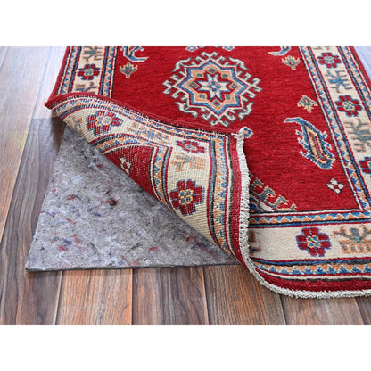 Kazak Wool Hand Knotted Rug Red 2.1x3.1 -O0388