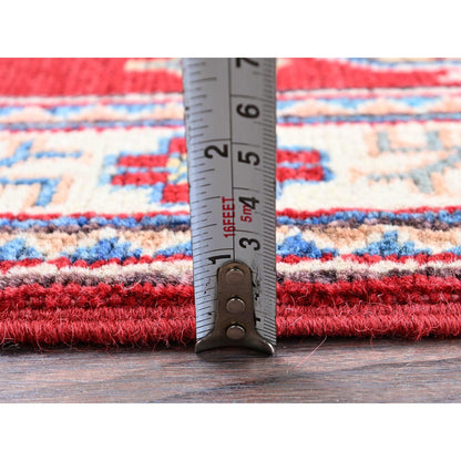 Kazak Wool Hand Knotted Rug Red 2.1x3.1 -O0388
