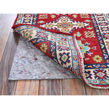 Kazak Wool Hand Knotted Rug Red 2.1x3.0 -O0389
