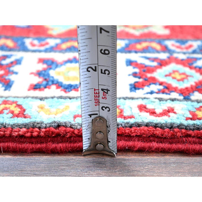 Kazak Wool Hand Knotted Rug Red 2.1x3.0 -O0389