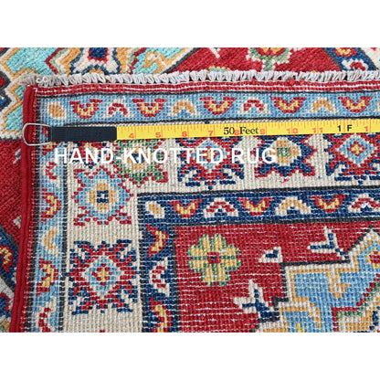 Kazak Wool Hand Knotted Rug Red 2.1x3.0 -O0389