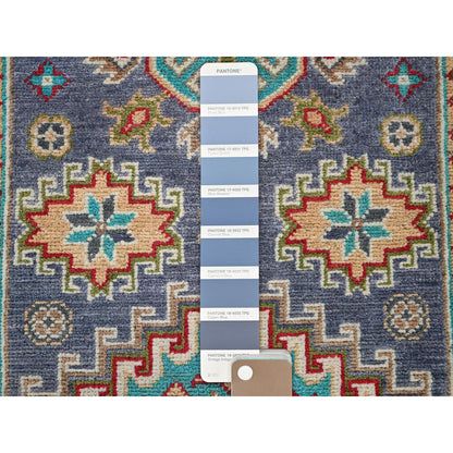 Kazak Wool Hand Knotted Rug Purple 2.8x3.11 -O0395