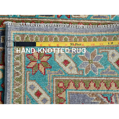 Kazak Wool Hand Knotted Rug Purple 2.8x3.11 -O0395