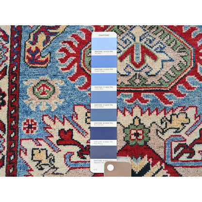 Kazak Wool Hand Knotted Rug Blue 2.9x3.11 -O0397