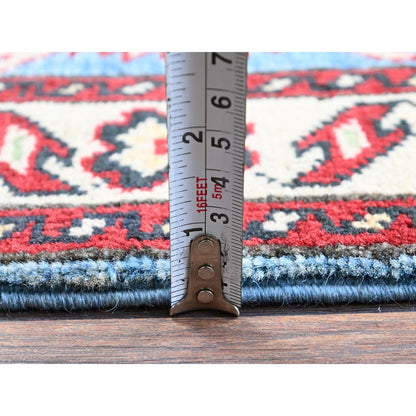 Kazak Wool Hand Knotted Rug Blue 2.9x3.11 -O0397