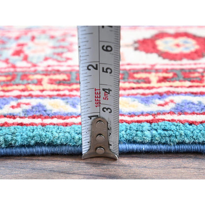 Kazak Wool Hand Knotted Rug Blue 2.7x4.1 -O0398