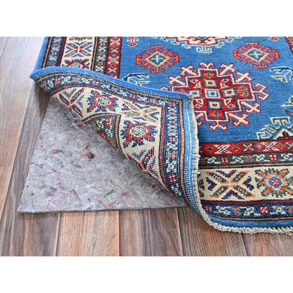 Kazak Wool Hand Knotted Rug Blue 2.9x4.1 -O0399