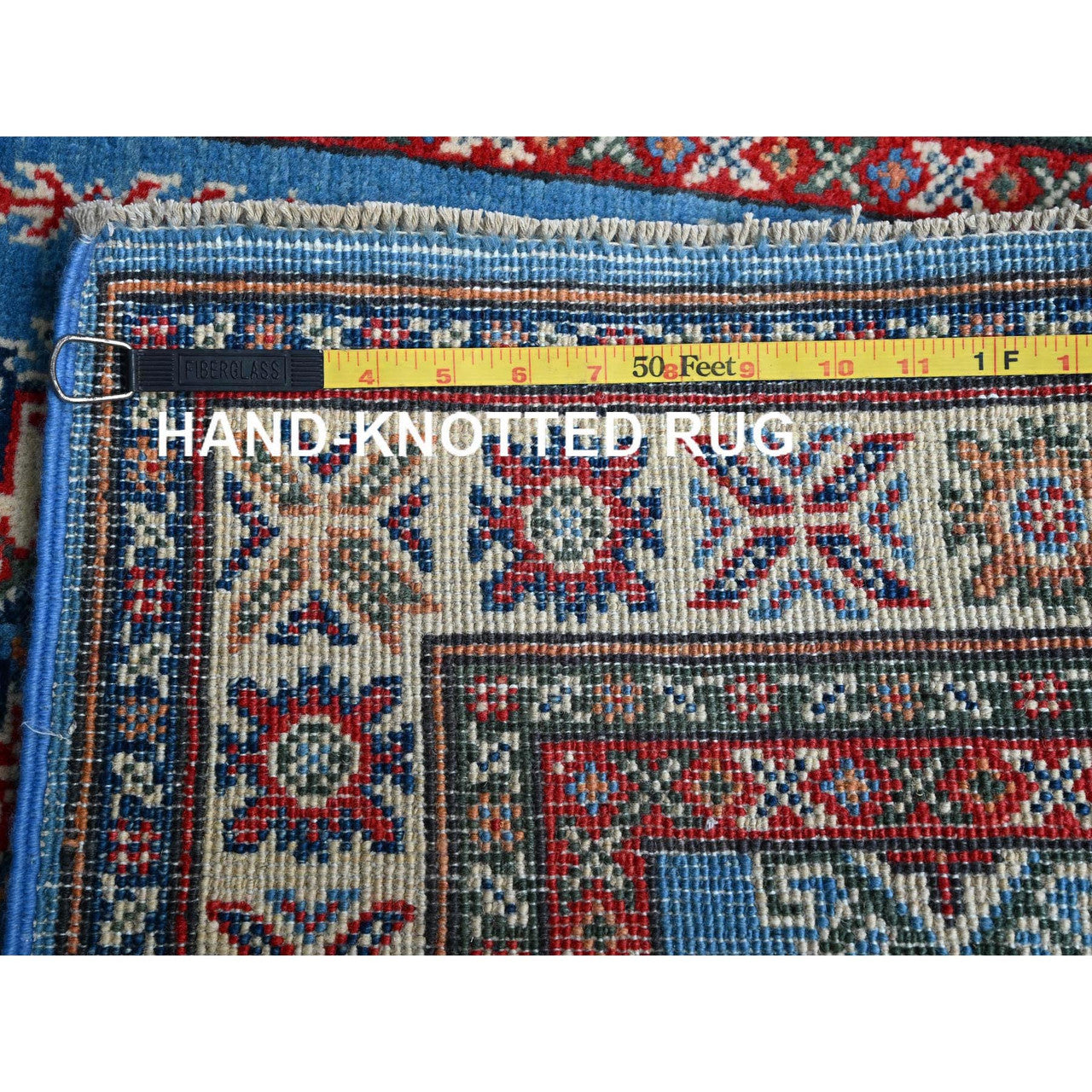 Blue 2'9" x 4'1" Kazak Hand knotted Wool Rug - Sku: O0399
