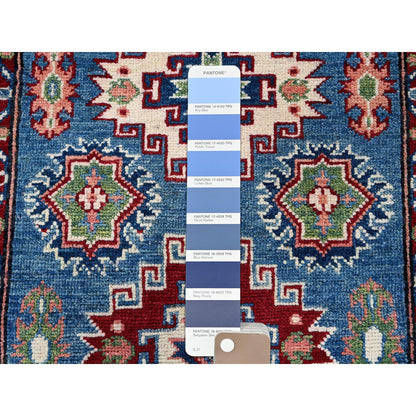 Kazak Wool Hand Knotted Rug Blue 2.8x4.1 -O0401