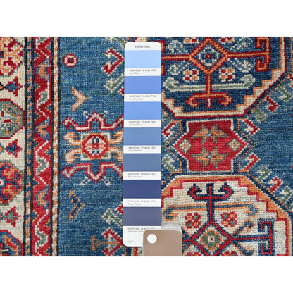 Kazak Wool Hand Knotted Rug Blue 2.8x3.11 -O0402