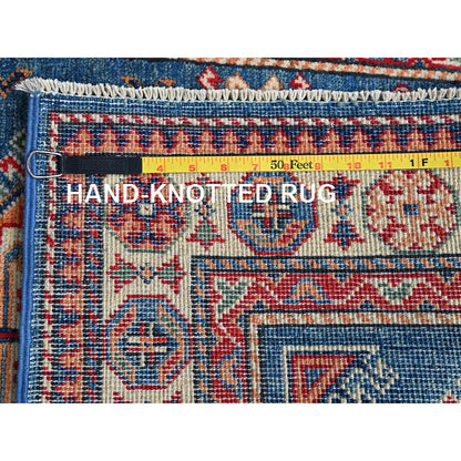 Kazak Wool Hand Knotted Rug Blue 2.8x3.11 -O0402