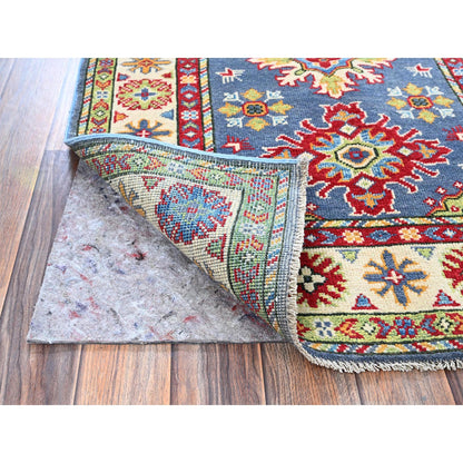 Kazak Wool Hand Knotted Rug Blue 2.9x4.1 -O0404