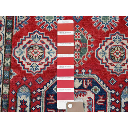 Kazak Wool Hand Knotted Rug Red 2.6x4.0 -O0406