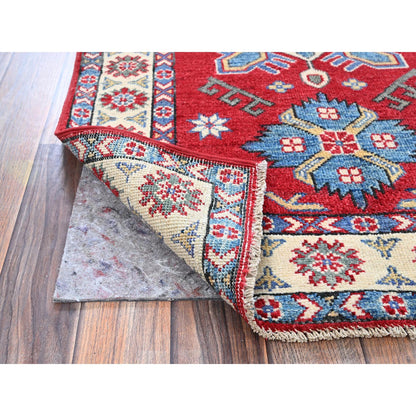 Kazak Wool Hand Knotted Rug Red 2.9x3.11 -O0407
