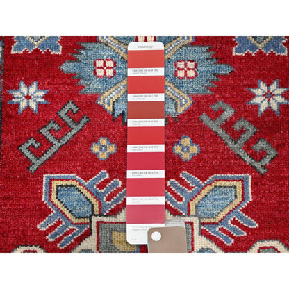 Kazak Wool Hand Knotted Rug Red 2.9x3.11 -O0407