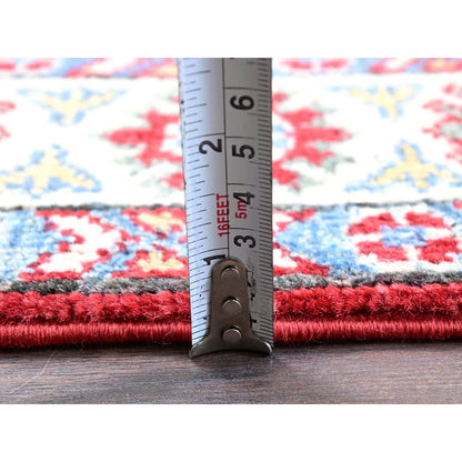 Kazak Wool Hand Knotted Rug Red 2.9x3.11 -O0407