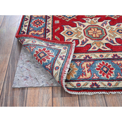 Kazak Wool Hand Knotted Rug Red 2.10x4.2 -O0408