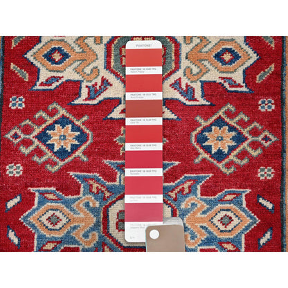 Kazak Wool Hand Knotted Rug Red 2.10x4.2 -O0408