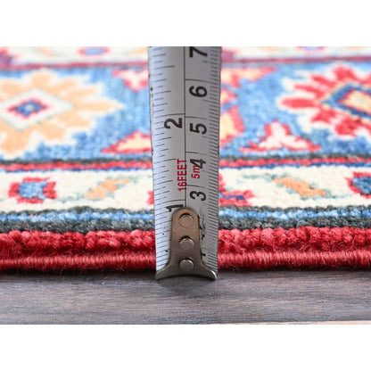 Kazak Wool Hand Knotted Rug Red 2.10x4.2 -O0408
