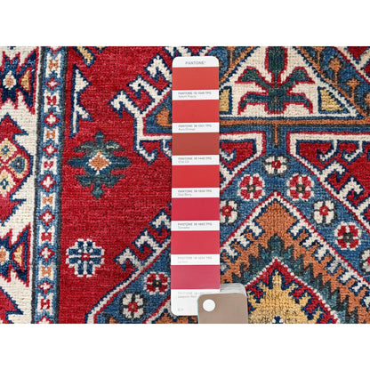 Kazak Wool Hand Knotted Rug Red 2.8x4.1 -O0409