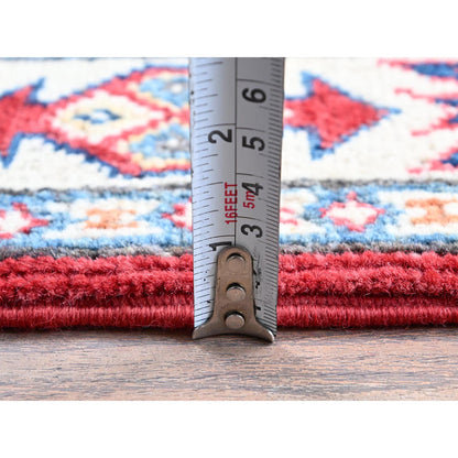 Kazak Wool Hand Knotted Rug Red 2.8x4.1 -O0409