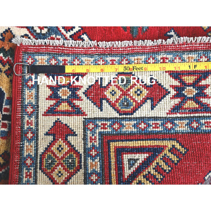 Kazak Wool Hand Knotted Rug Red 2.8x4.1 -O0409