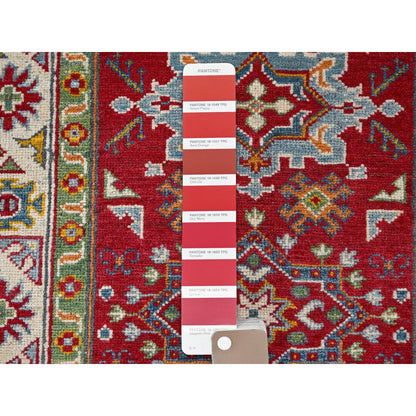 Kazak Wool Hand Knotted Rug Red 2.11x3.11 -O0410