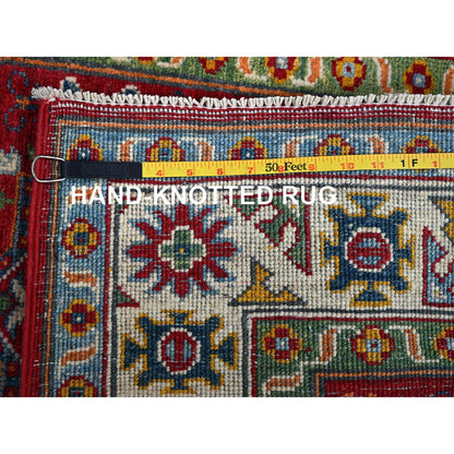 Kazak Wool Hand Knotted Rug Red 2.11x3.11 -O0410