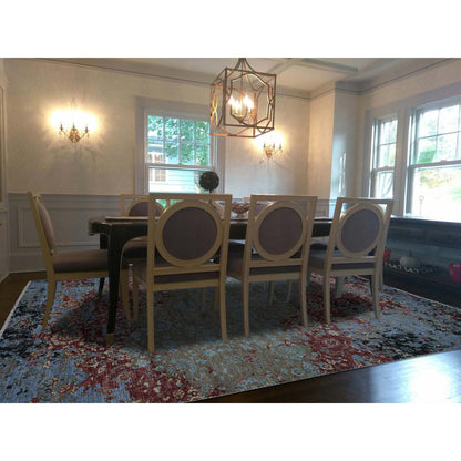 Transitional Wool Hand Knotted Rug Red Deep Claret 9.0X12.10 -O041302