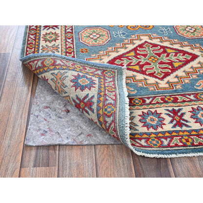 Kazak Wool Hand Knotted Rug Blue 3.3x5.0 -O0414