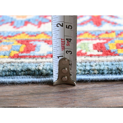 Kazak Wool Hand Knotted Rug Blue 3.3x5.0 -O0414