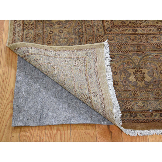 Antique Wool Hand Knotted Rug Grey Light Brown 8.7X11.8 -O041570