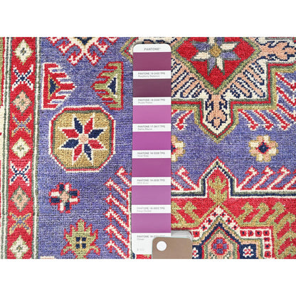 Kazak Wool Hand Knotted Rug Purple 3.11x6.1 -O0417
