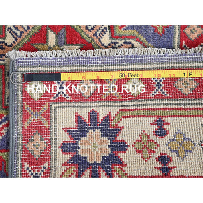 Kazak Wool Hand Knotted Rug Purple 3.11x6.1 -O0417