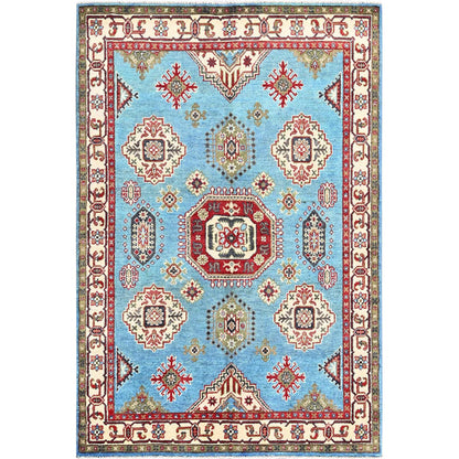 Kazak Wool Hand Knotted Rug Blue 3.11x6.0 -O0418