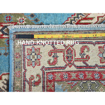 Kazak Wool Hand Knotted Rug Blue 3.11x6.0 -O0418