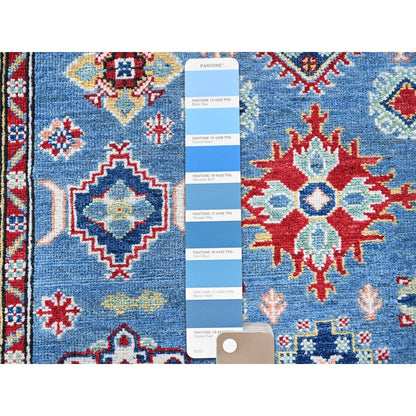 Kazak Wool Hand Knotted Rug Blue 3.11x12.11 -O0420