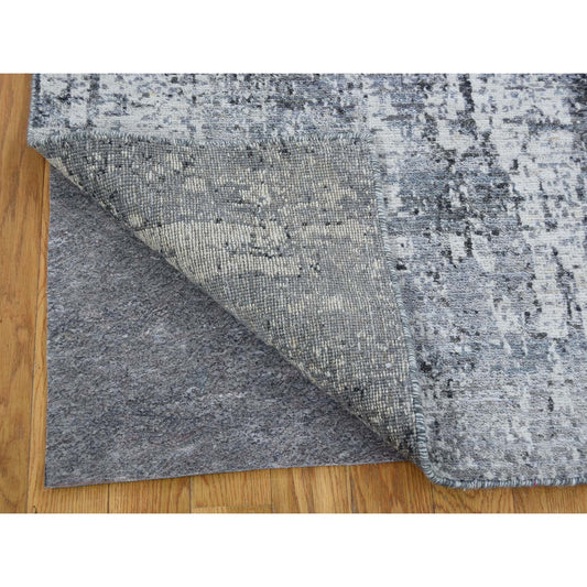 Modern and Contemporary Wool Hand Knotted Rug Ivory No Border 6.0X9.0 -O042196