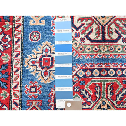 Kazak Wool Hand Knotted Rug Blue 4.1x6.0 -O0423