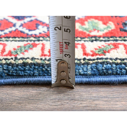 Kazak Wool Hand Knotted Rug Blue 4.1x6.0 -O0423