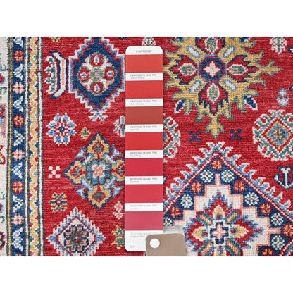 Kazak Wool Hand Knotted Rug Red 4.0x6.0 -O0426