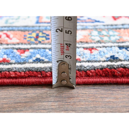 Kazak Wool Hand Knotted Rug Red 4.0x6.0 -O0426