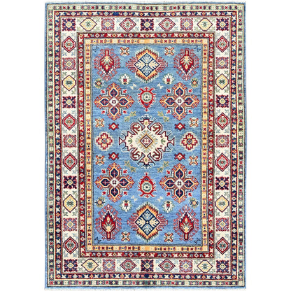 Kazak Wool Hand Knotted Rug Blue 4.0x5.9 -O0427