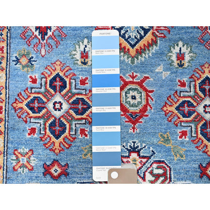 Kazak Wool Hand Knotted Rug Blue 4.0x5.9 -O0427