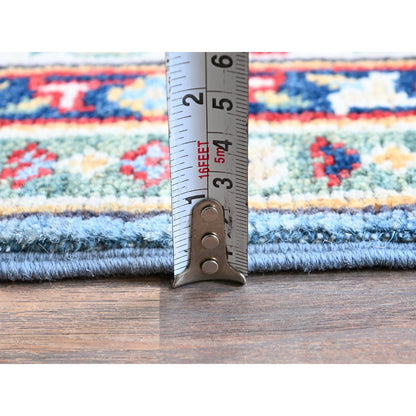 Kazak Wool Hand Knotted Rug Blue 4.0x5.9 -O0427