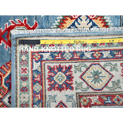 Kazak Wool Hand Knotted Rug Blue 4.0x5.9 -O0427