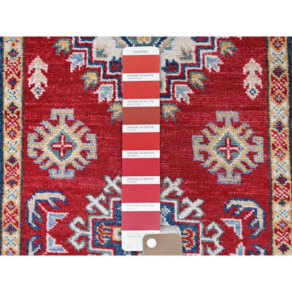 Kazak Wool Hand Knotted Rug Red 2.7x6.5 -O0428