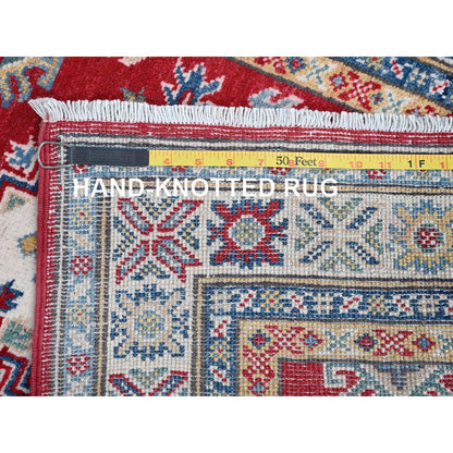 Kazak Wool Hand Knotted Rug Red 2.7x6.5 -O0428