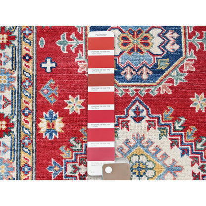 Kazak Wool Hand Knotted Rug Red 2.9x6.8 -O0430